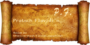 Pratsch Flavián névjegykártya